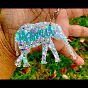Mama Elephant Keychain
